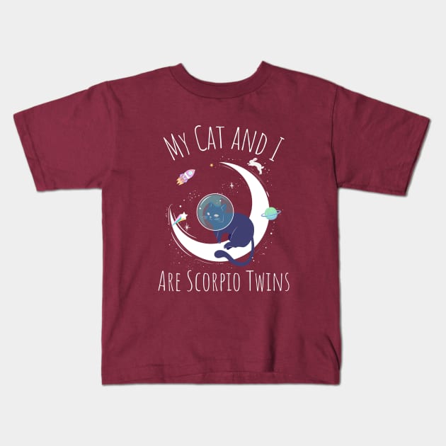 Zodiac Shirts: Scorpio cat Kids T-Shirt by Rayana 